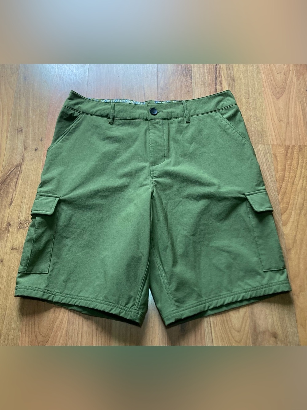 Grateful Dead Section 119 Green Cargo Mens Shorts Large 34x10 Inseam